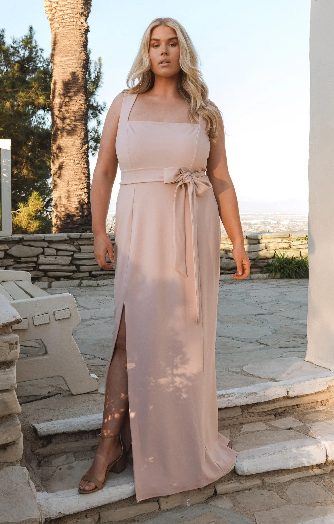 Paris Gown ~ Dusty Blush Stretch - Image 5